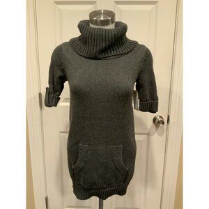 Athleta Gray Knit Cowl Neck Sweater W/ Front Pocket, Size XS (US)